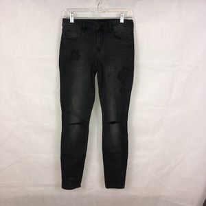 Old Navy Black Ripped Knee Jeans Size 4
